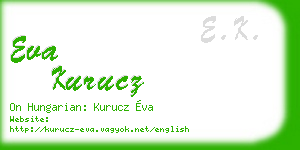 eva kurucz business card