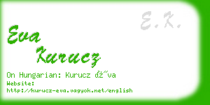 eva kurucz business card